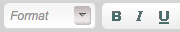 Collapsed Format dropdown box in editor toolbar